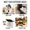 JXGZSO Mother Baby Nurse Cosmetic Bag Coffee Scrubs & Tiny Baby Hugs Zipper Pouch (Coffee M B BAG) view 4