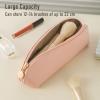 BOXTOHEART 2 Pack Portable Make Up Bag, Large Capacity Travel Cosmetic Bag, PU Leather Double-layered, Waterproof Portable Cosmetic Face Brushes Holder for Skin Care Kits Cosmetics Toiletries (Pink) view 4