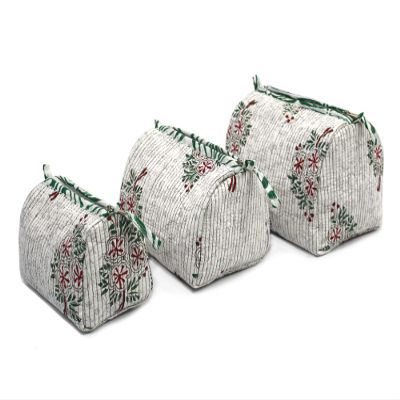 ICC accessory toiletry bag for hair products, toiletries small storage travel dopp shaving kit clipper medication bag men pouch toilet zipper bag for Women and Men (White And Green, Set of 3)