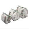 ICC accessory toiletry bag for hair products, toiletries small storage travel dopp shaving kit clipper medication bag men pouch toilet zipper bag for Women and Men (White And Green, Set of 3) view 1