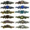 Dz Pack JCGY Mid Size Ornate Crystal Barrette Sparkly Crystals 12 Colors 5A86600-1-D2 view 1