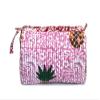 INDIAN CRAFT CASTLE ICC accessory toiletry bag for hair products, toiletries small storage travel dopp shaving kit clipper medication bag men pouch toilet zipper bag (Pink And Green, Set of 3) view 3