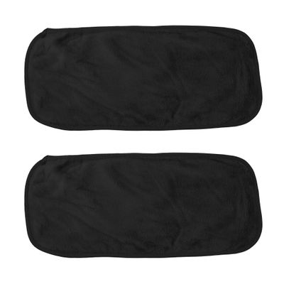 VOCOSTE 2pcs Makeup Removal Cleaning Cloth, Washable Reusable Makeup Remover Cleaning Towels for Most Skin Types, Black, 16''x8''