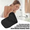 VOCOSTE 2pcs Makeup Removal Cleaning Cloth, Washable Reusable Makeup Remover Cleaning Towels for Most Skin Types, Black, 16''x8'' view 2