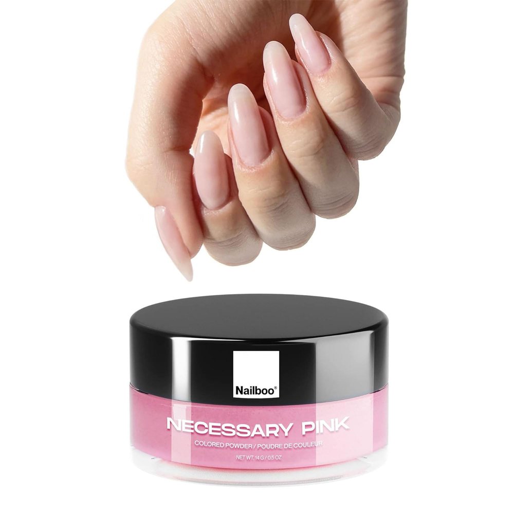 Nailboo Dip Powder for Nails, Necessary Pink  Sheer Pink Nail Dipping Powder, Custom Made with Highly Pigmented Ultra-Fine Formula, No UV Light Needed, DIY Nails at Home for Beginners or Pros, 0.5 oz