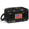TACTICISM Toiletry Bag for Men - Dry Wet Separate Travel Toiletry Bag, Tactical Molle Dopp Kit for Men with Large Capacity, Water-Resistant Shaving Bag for Adult Women for Travel, Black Camo view 1