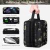 TACTICISM Toiletry Bag for Men - Dry Wet Separate Travel Toiletry Bag, Tactical Molle Dopp Kit for Men with Large Capacity, Water-Resistant Shaving Bag for Adult Women for Travel, Black Camo view 4