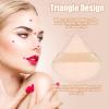 Pimoys 6 Pieces Powder Puff Face Triangle Makeup Sponge Soft Powder Puffs for Loose Powder Foundation Sponge Setting Powder Puff Makeup Tool, Stocking Stuffers Gift for Women view 2
