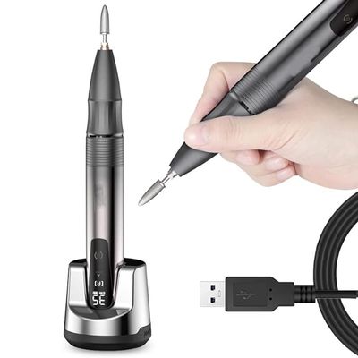 35000Rpm Home Use Portable Wireless Electric Rechargeable Mini Nail Polish Drill Cordless E File Nail Drill Nail Machine(Black)