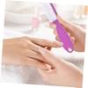 Beavorty 4pcs Handle Nail Cleaning Brush for Fingernails and Toes Plastic Scrubbing Tools Random Patterns for Nail Art and Personal Care view 4