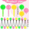 72 Pcs Hair Accessories Set - Self-Hinge Barrettes, Balls, Bows, Flowers, and Plastic Clips for Girls, Baby, and Toddler in Yellow, Green, and Pink view 2