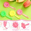 72 Pcs Hair Accessories Set - Self-Hinge Barrettes, Balls, Bows, Flowers, and Plastic Clips for Girls, Baby, and Toddler in Yellow, Green, and Pink view 3