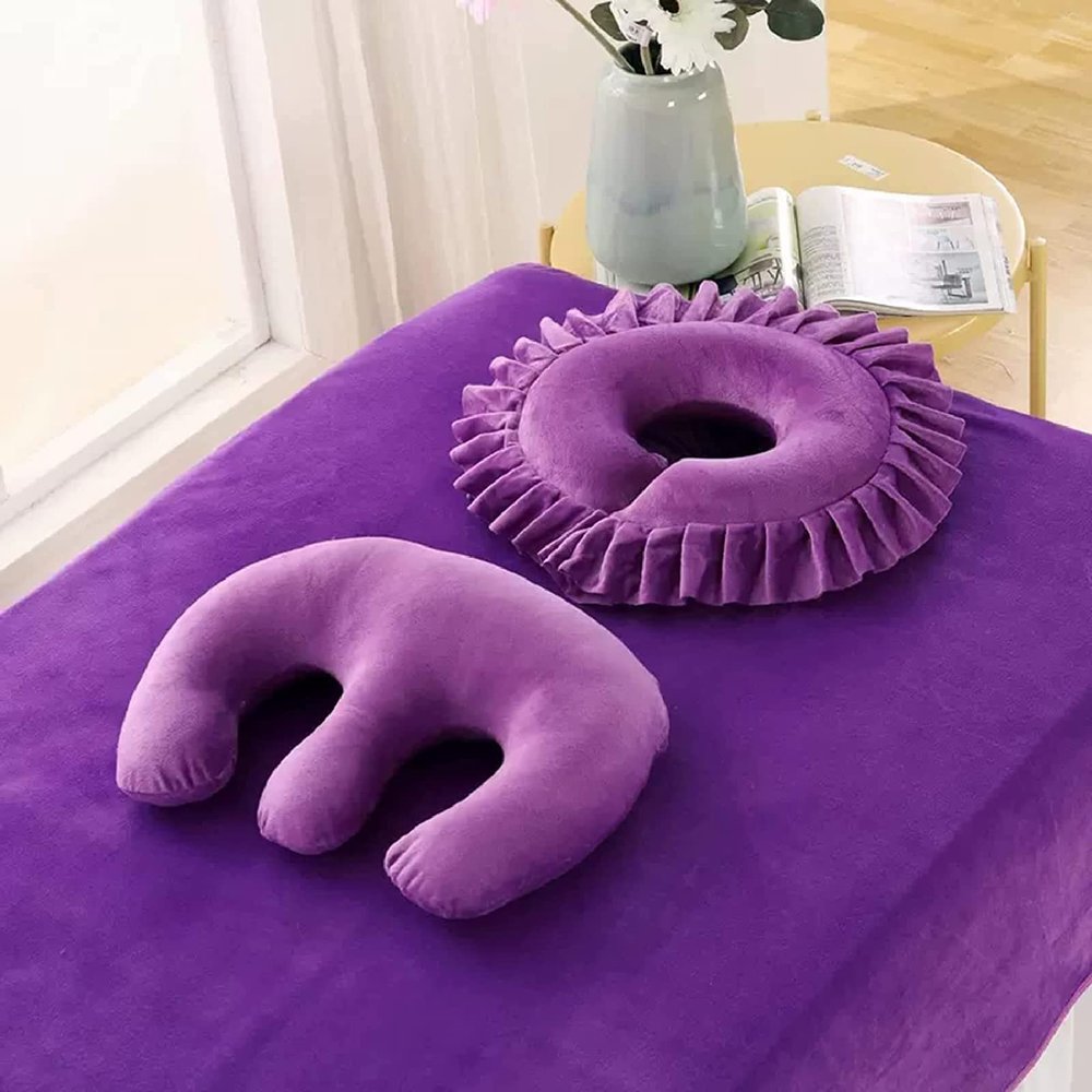 ERLUN Face Cushion for Massage Table, Face Pillow Cushion SPA Salon Massage Bed Soft Spa Salon Massage Table U Shaped Neck Support Cushion for Massage Table SPA Salon (b)