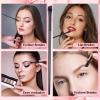 12 Pcs Angled Eyeliner Brushes, Flat Tapered Eyebrow Tint Brush Soft Cosmetic Blending Slanted Eyebrow Brush Professional Portable Slant Tip Eyeshadow Concealer Brushes for Eye Makeup view 4