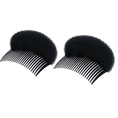 Ericotry 2Pcs 3.3inch Charming Bump It Up Volume Inserts Black Sponge Foam Hair Comb Do Beehive Bun Maker Base Styling Accessories