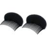 Ericotry 2Pcs 3.3inch Charming Bump It Up Volume Inserts Black Sponge Foam Hair Comb Do Beehive Bun Maker Base Styling Accessories view 1
