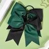 12 PCS 8" Large Cheer Bows Black Green Girl Hair Bows Cheerleading Softball Bow Hair Ties Hair Accessories for cheerleaders football Competition Sports view 3