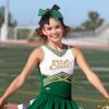 12 PCS 8" Large Cheer Bows Black Green Girl Hair Bows Cheerleading Softball Bow Hair Ties Hair Accessories for cheerleaders football Competition Sports view 4