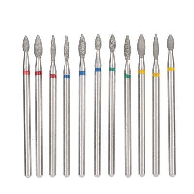 Akozon Nail Drill Bits Set, 11Pcs Bit Emery Professionsal Exfoliating Professional Burrs Cuticle Cuticle bit Polishing Burr Manicure Tools r Kit Electric File for Acrylic Gel