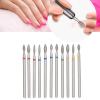Akozon Nail Drill Bits Set, 11Pcs Bit Emery Professionsal Exfoliating Professional Burrs Cuticle Cuticle bit Polishing Burr Manicure Tools r Kit Electric File for Acrylic Gel view 2