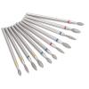Akozon Nail Drill Bits Set, 11Pcs Bit Emery Professionsal Exfoliating Professional Burrs Cuticle Cuticle bit Polishing Burr Manicure Tools r Kit Electric File for Acrylic Gel view 4