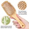 BFWood Bamboo Paddle Hair Brush and Beard Brush view 3