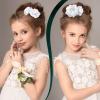 BBTO 12 Pcs Rose Hair Clip Mexican Hair Accessories for Flamenco Dancer Women Mexican Flowers Bridal Christmas Flower Clips for Holiday Wedding Dance Birthday Bridesmaid(White) view 4