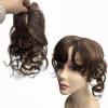 14inch Body Wave Human Hair Bangs Wavy Human Hair Toppers Clip In Hair Fringe Hairpieces Natural Brazilian Remy Hair Extensions (Brown) view 2
