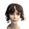 14inch Body Wave Human Hair Bangs Wavy Human Hair Toppers Clip In Hair Fringe Hairpieces Natural Brazilian Remy Hair Extensions (Brown) view 3