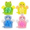 Mobestech 4Pcs Cartoon Bath Shower Gloves Bath Sponge Animal- Design Bathing Mitt Loofah Soft Wash Sponge Body Scrubber for view 1