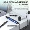 AHHFEI Nose & Ear Hair Trimmer, 5 in 1 Rechargeable USB Trimmer for Men & Women, Painless & Easy Cleansing, Blue view 4