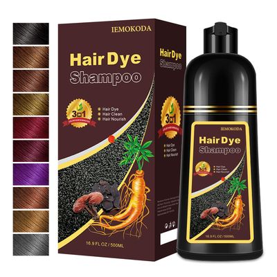 Yocisku Hair Dye, Hair Dye Shampoo for Women & Men, Color Shampoo Hair Dye 16.9 Fl Oz, Safe and Natural Champu Para Canas (Coffee)