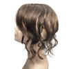 14inch Body Wave Human Hair Bangs Wavy Human Hair Toppers Clip In Hair Fringe Hairpieces Natural Brazilian Remy Hair Extensions (Light Brown) view 1