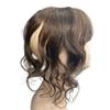 14inch Body Wave Human Hair Bangs Wavy Human Hair Toppers Clip In Hair Fringe Hairpieces Natural Brazilian Remy Hair Extensions (Light Brown) view 3