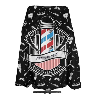 Custom Barber Cape Hairdresser Cape, Add Your Photo Text Logo Personalized Barbershop Salon Cape for Men, Customized Hair Cutting Cape for Home Salon Barbershop