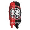 Custom Barber Cape Hairdresser Cape, Add Your Photo Text Logo Personalized Red Barbershop Salon Cape for Men, Customized Hair Cutting Cape for Home Salon Barbershop view 3