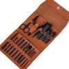 Beauty tongs, manicure and pedicure knife, manicure tool, stainless steel nail clipper set, wholesale, 16 pieces package (Brown) view 1