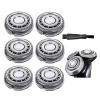 Gleway SH60 Replacement Heads Compatible with Philips Series 6000 S6xxx, S6880/81, S6810/82, S6850/85,Compatible with Norelco Shaver Cleaning Brush S6xxx Series 6Pcs with Cleaning Brush view 1