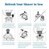 Gleway SH60 Replacement Heads Compatible with Philips Series 6000 S6xxx, S6880/81, S6810/82, S6850/85,Compatible with Norelco Shaver Cleaning Brush S6xxx Series 6Pcs with Cleaning Brush view 3