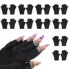 KRYCRHIA 10 PCS Disposable Anti UV Gloves for Nails, Black Fingerless Gloves for Nail UV Lamp view 1