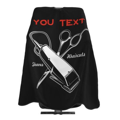 Custom Barbershop Shaves Haircut Barber Cape for Men Women, Personalized Text Logo Salon Haircut Cape, Customized Hair Cutting Cape Hairdressing Apron for Home Salon Barbershop