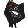 Custom Barbershop Shaves Haircut Barber Cape for Men Women, Personalized Text Logo Salon Haircut Cape, Customized Hair Cutting Cape Hairdressing Apron for Home Salon Barbershop view 3