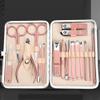 Rose gold 18-piece nail clippers and nail clippers set manicure and nail enhancement tool set fixed LOGO view 2