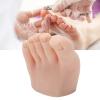 Practice Fake Foot Model, Nail Art Foot Model Professional Elastic Portable Washable for Nail Salon for Beginner (Left) view 2