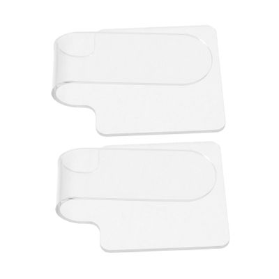 KALLORY 2pcs Handheld Acrylic Makeup Mixing Palette Transparent Color Mixing Plates for Custom Blending Design for Makeup Artists and Manicure Use