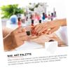 KALLORY 2pcs Handheld Acrylic Makeup Mixing Palette Transparent Color Mixing Plates for Custom Blending Design for Makeup Artists and Manicure Use view 2