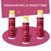 ALIDA PURE Cherry Lip Balm Collection, Vegan Set, Beeswax Free, with Organic Jojoba and Avocado Oil, Vitamin E, Natural Moisturizer for Dry, Chapped Lips, 3 Tube Set view 3