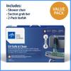 Medline 3-in1 Bath Essentials Kit for Caregivers, Seniors and Adults: Chair, Grab Bar and 2-Pack Loofah for Elderly, Adults, Seniors, Disabled - 1 Ct. view 2