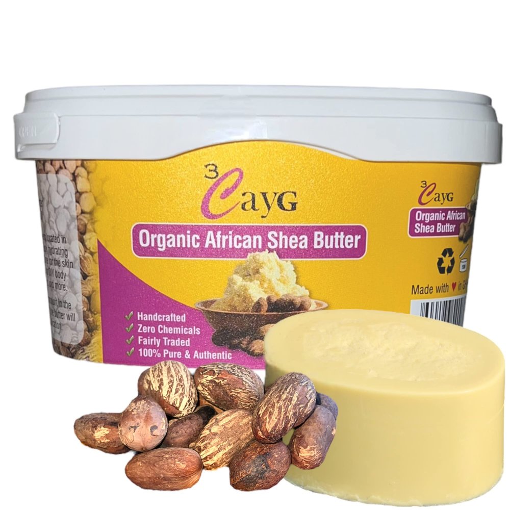 3CAYG 1 lb Unrefined Shea Butter for Hair, Skin, and Nails