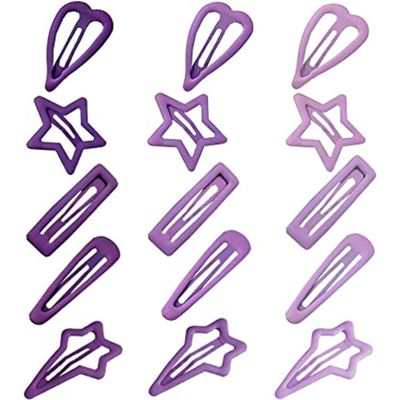 15pcs Birthday Teardrop Barrettes Shaped Mini Hairpin Heart Assorted for Five-pointed Hair Prop Side Styling Shape Adorable Women Clips Christmas Snap Hairpins